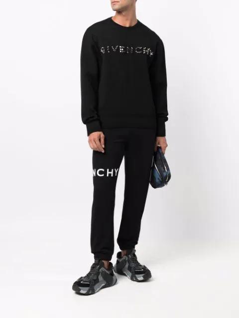 GIVENCHY 4g Logo Print T-shirt In Black