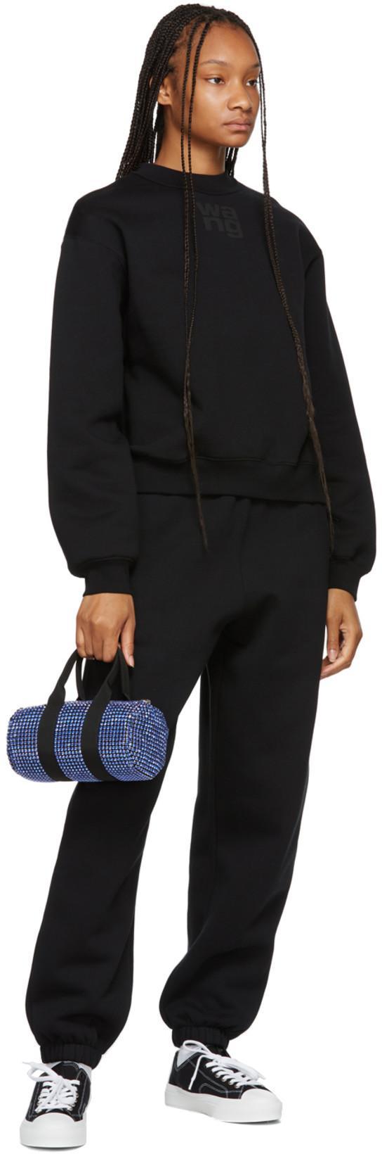 ALEXANDER WANG T T By Alexander Wang Puff Logo Sweatshirt In Black