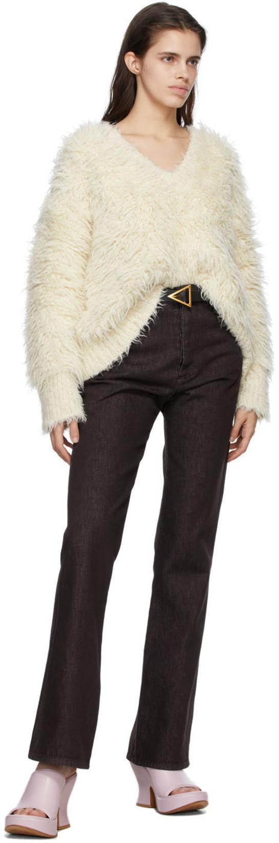 BOTTEGA VENETA Triangular Buckle Belt In Nero