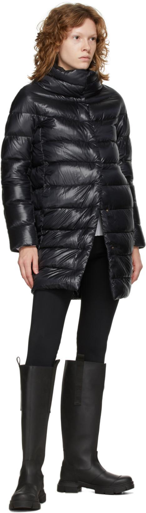 HERNO Black Feather Down Coat