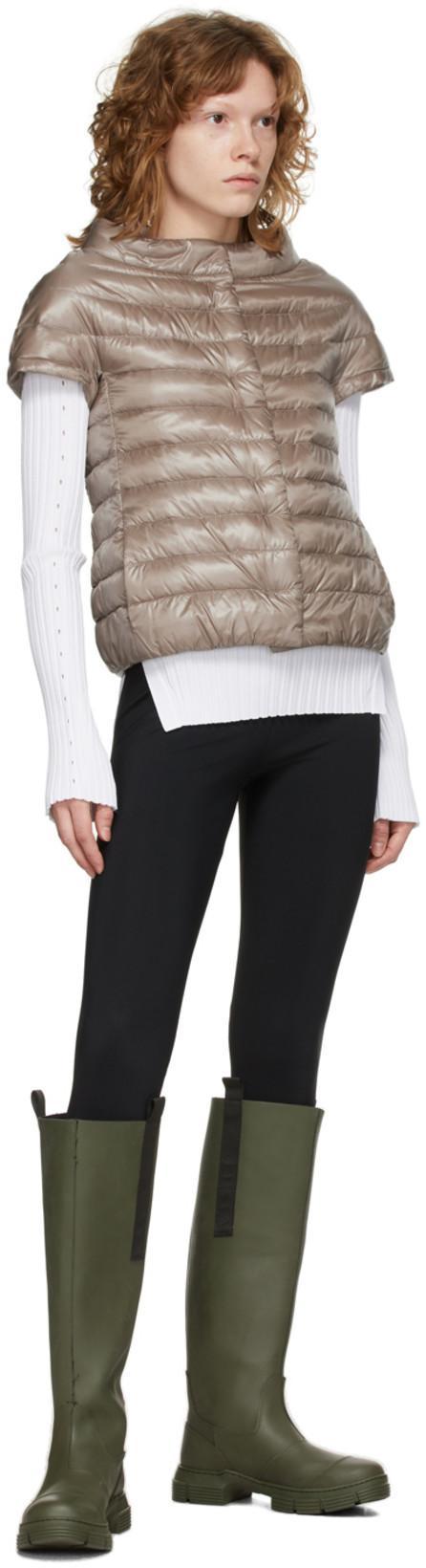 GANNI Khaki Recycled Rubber Country Boots In Green