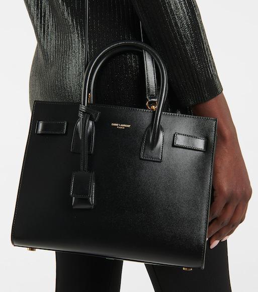 SAINT LAURENT Sac De Jour Baby Leather Tote In Black