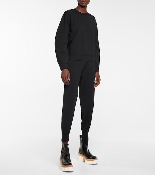STELLA MCCARTNEY Compact Knit Sweatshirt In Black