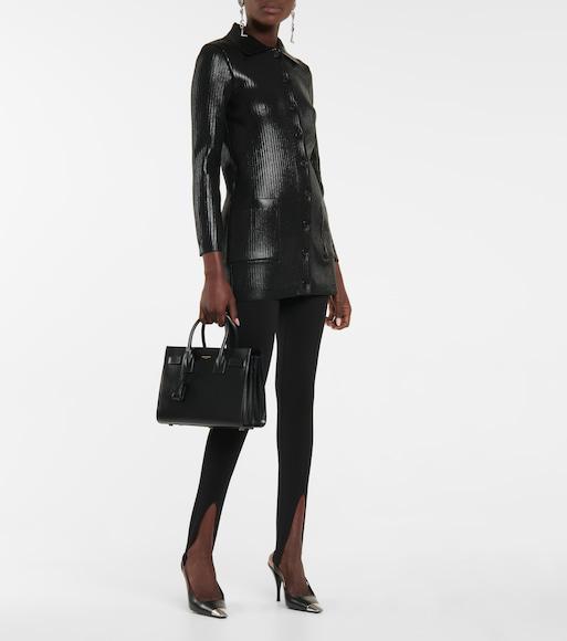 SAINT LAURENT Sac De Jour Baby Leather Tote In Black