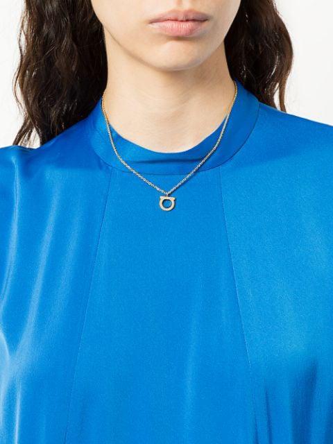 FERRAGAMO Women Gold-colored Necklace With Gancini Charm In Brass Woman