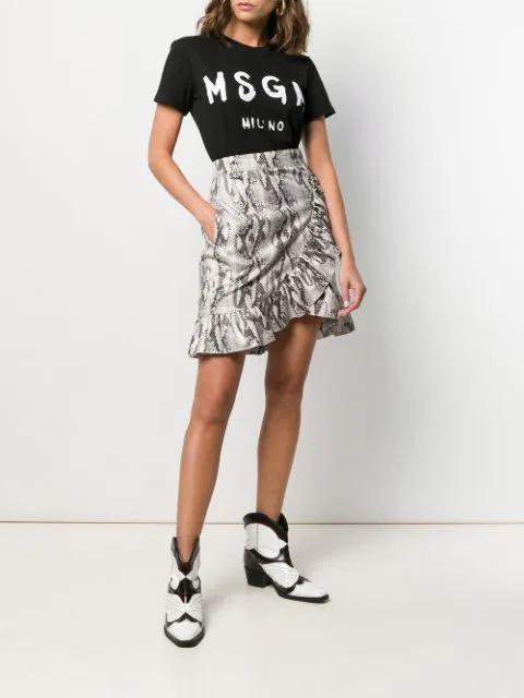 MSGM T-shirt With Logo In Black