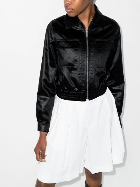 SAINT LAURENT Cassandre Thin Belt In Black