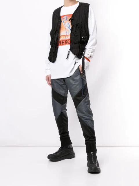 PRADA Leather And Canvas Sandals In Black