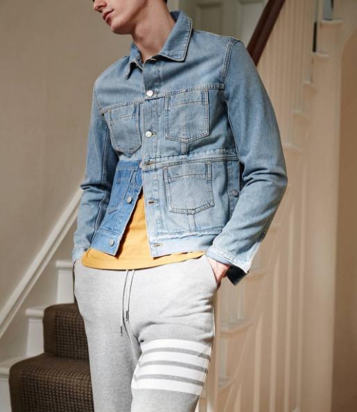 THOM BROWNE Jogger Trousers 4 Bar In Grey