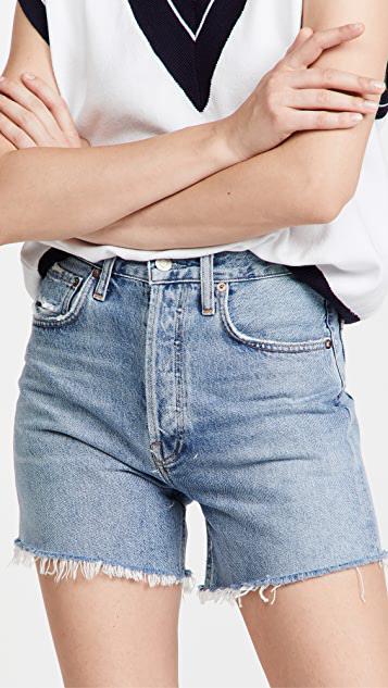 AGOLDE Riley High Rise Shorts In Snapshot