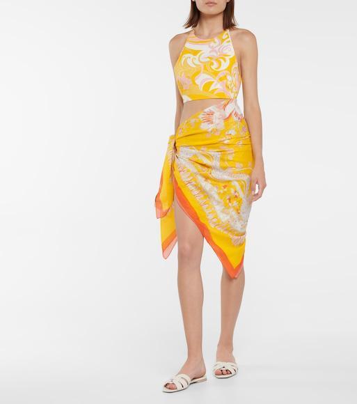 SAINT LAURENT White Slide Sandals With Square Toe For Women