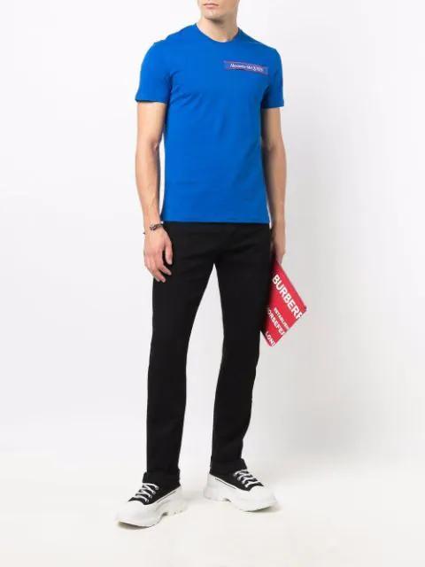 ALEXANDER MCQUEEN Washed-black Cotton-blend Skinny-cut Denim Jeans