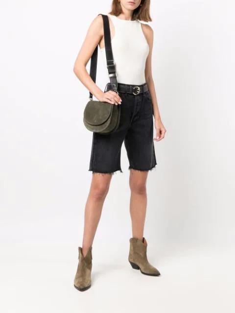 AGOLDE Sleeveless Ribbed Tank Top In Wired Light Grey