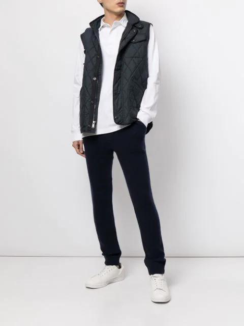 POLO RALPH LAUREN Slim-fit Button-down Collar Logo-embroidered Cotton Oxford Shirt In White