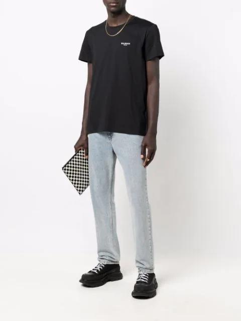 BALMAIN Black Cotton T-shirt
