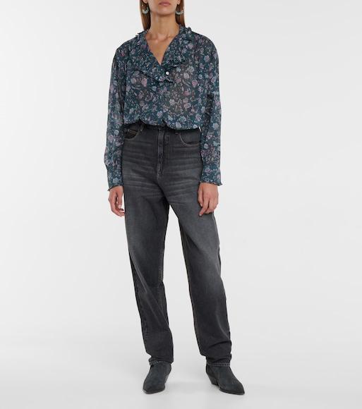 ISABEL MARANT Gray Dewina Ankle Boots In Black