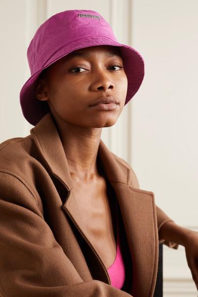 JACQUEMUS Pralu Cropped Embellished Ribbed-knit Top In Pink