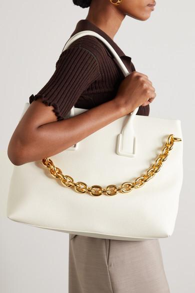 BOTTEGA VENETA Rubber Sole Leather Stretch Mule Sandal Optic White