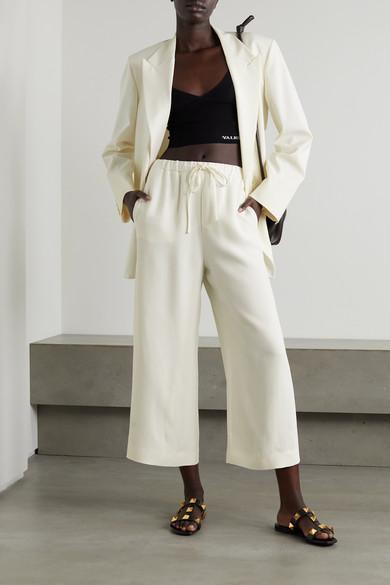 VALENTINO GARAVANI Womens Leather Studded T-strap Sandals In Black