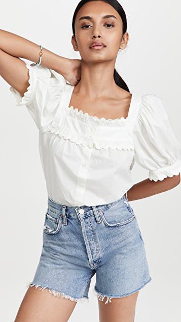 AGOLDE Riley High Rise Shorts In Snapshot