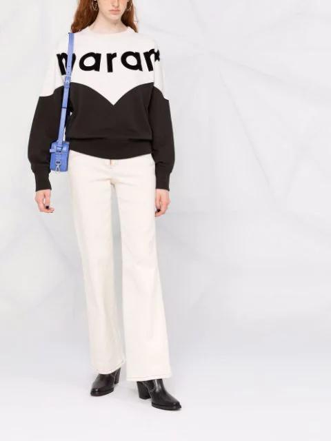 ISABEL MARANT ÉTOILE Isabel Marant Etoile Houston Sweatshirt With Flocked Logo In Black