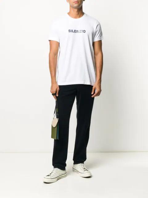 ASPESI Cotton Jersey T-shirt With Print In White