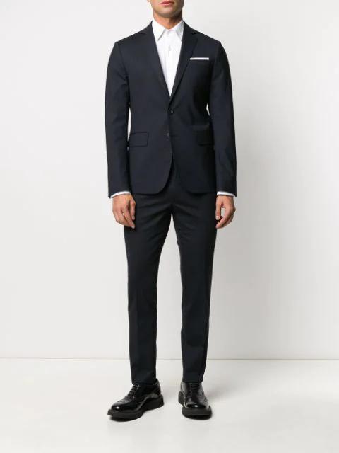 DSQUARED2 Tailored Suit With Notch Lapel Design In Blue