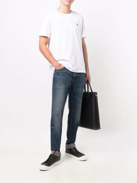 POLO RALPH LAUREN Cotton Embroidered Logo Tee In White