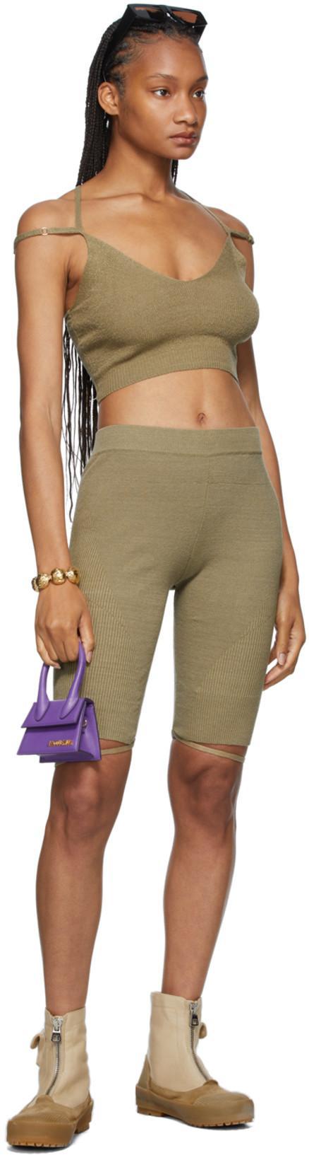 JACQUEMUS Khaki La Montagne 'le Short Sierra' Shorts In Green