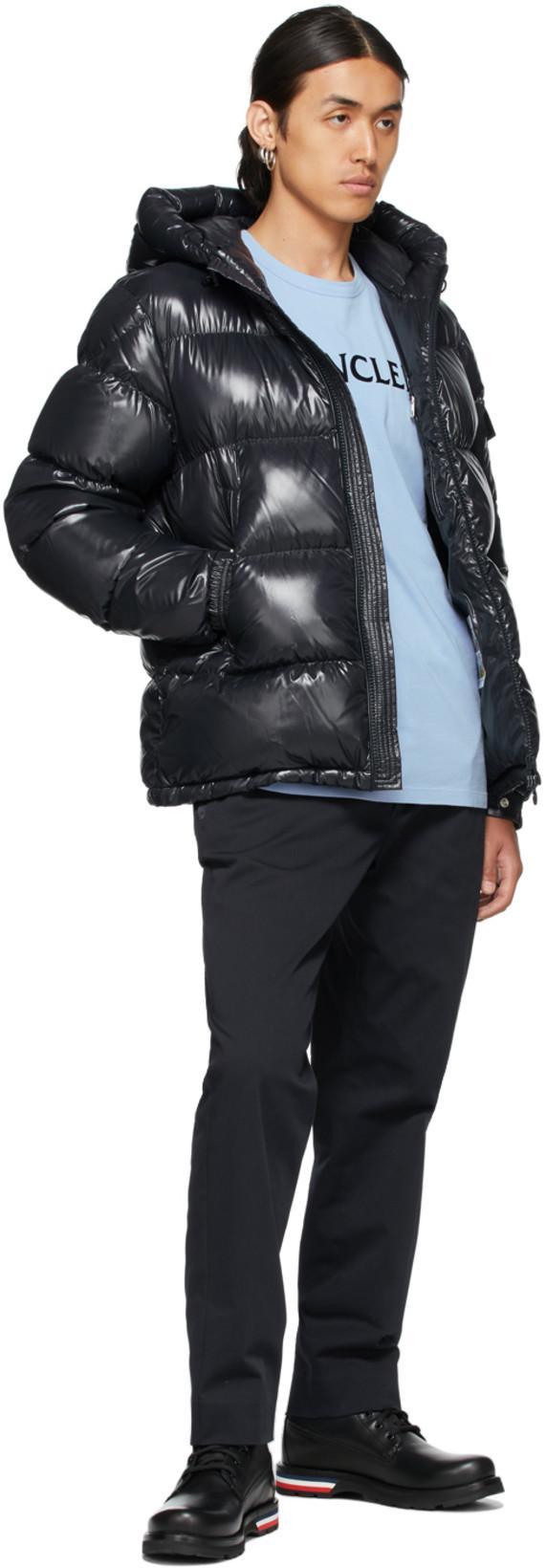 MONCLER Men Detachable Hood Padded Down Jacket In Black