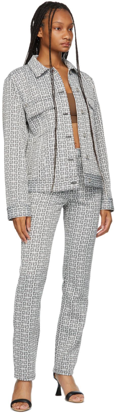 GIVENCHY 4g Logo Jacquard Trucker Jacket In Multi