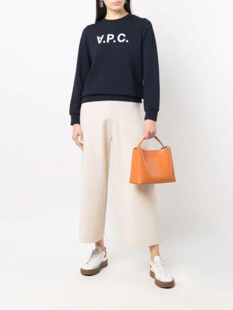 APC Elisa Vpc Logo Sweatshirt In Inverted Print In Blue
