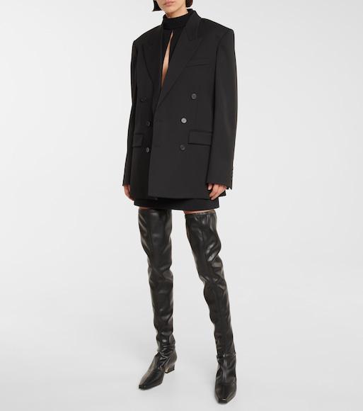 BALENCIAGA Hourglass Woollen Jacket In Black