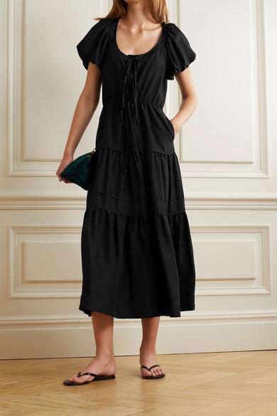 GIANVITO ROSSI Calypso Leather Thong Sandals In Black