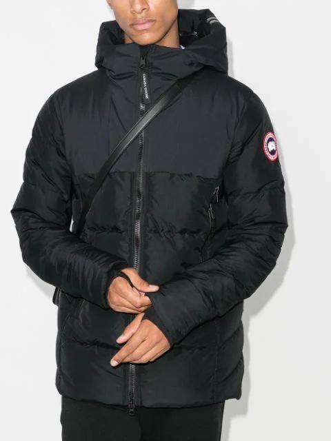 CANADA GOOSE Lodge Packable Windproof 750 Fill Power Down Hooded Jacket In Black