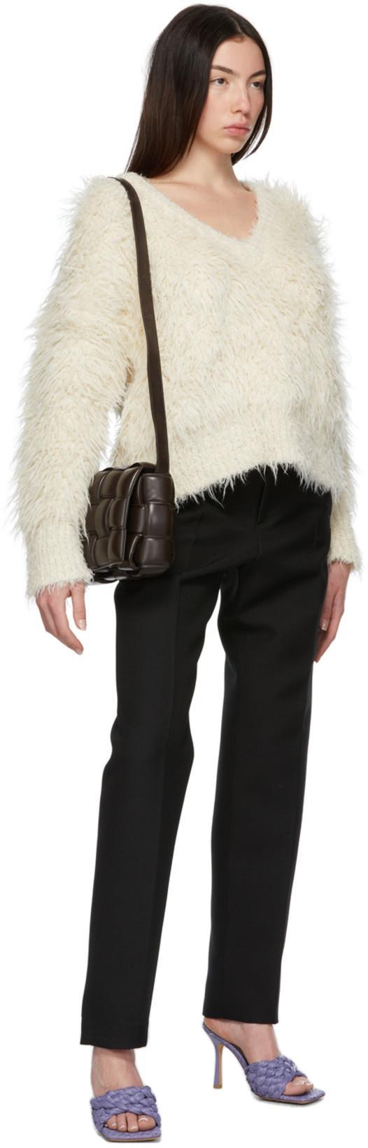 BOTTEGA VENETA Purple Raffia Stretch Heeled Mules