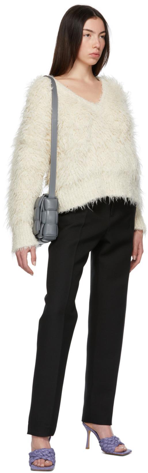 BOTTEGA VENETA Purple Raffia Stretch Heeled Mules