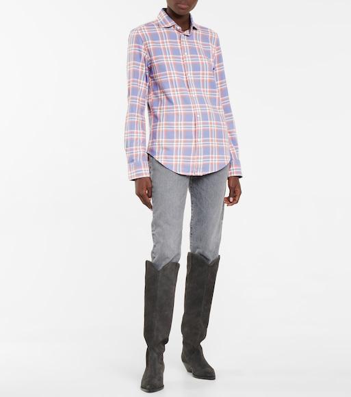 ISABEL MARANT Denvee Suede Leather Boots In Animal Print