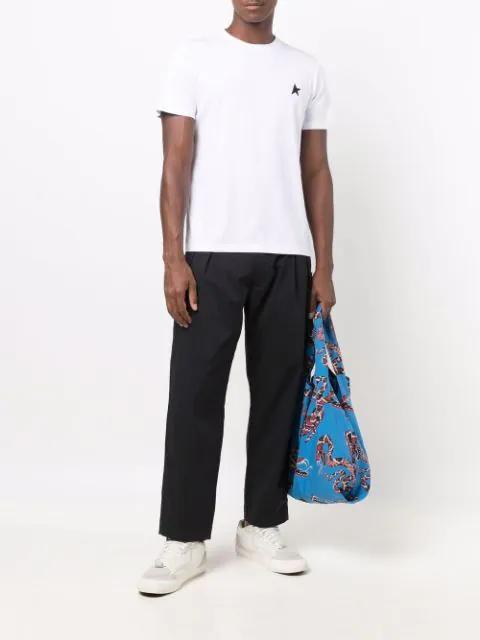 GOLDEN GOOSE Logo Print Cotton T Shirt In White