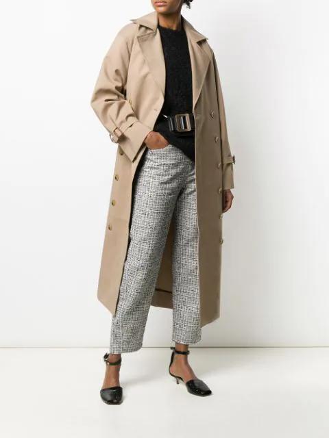 TOTÊME Signature Double-breasted Cotton-blend Gabardine Trench Coat In Neutral