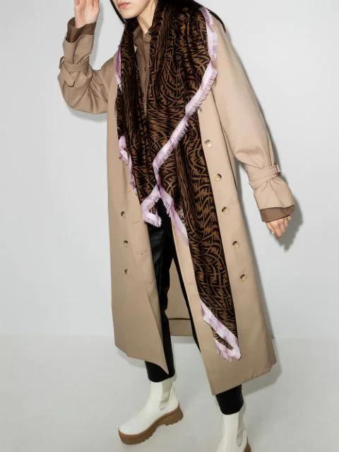 TOTÊME Signature Double-breasted Cotton-blend Gabardine Trench Coat In Neutral