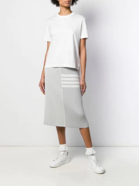 THOM BROWNE Relaxed-fit Cotton T-shirt In White