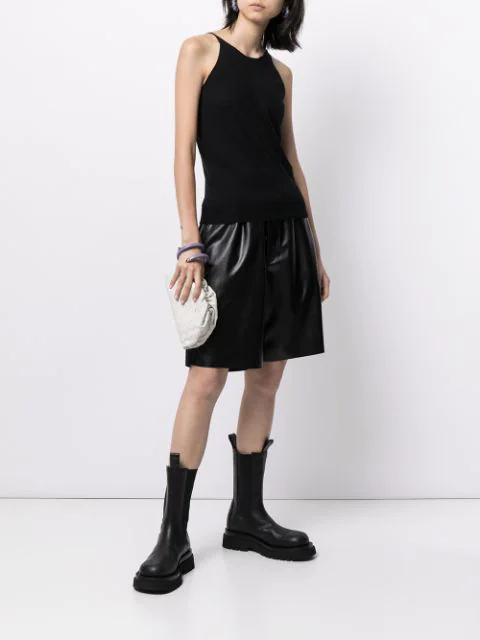 BOTTEGA VENETA Leather Cuff Bracelet In Purple