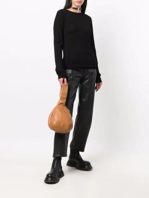 RUSLAN BAGINSKIY Wool Baker Boy Hat With Vinyl Visor In Black