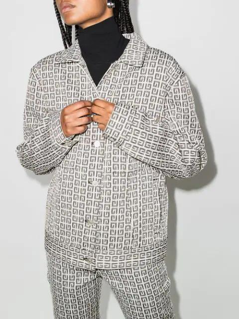 GIVENCHY 4g Logo Jacquard Trucker Jacket In Multi