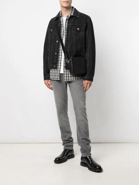 SAINT LAURENT Logo-print Crew-neck T-shirt In White