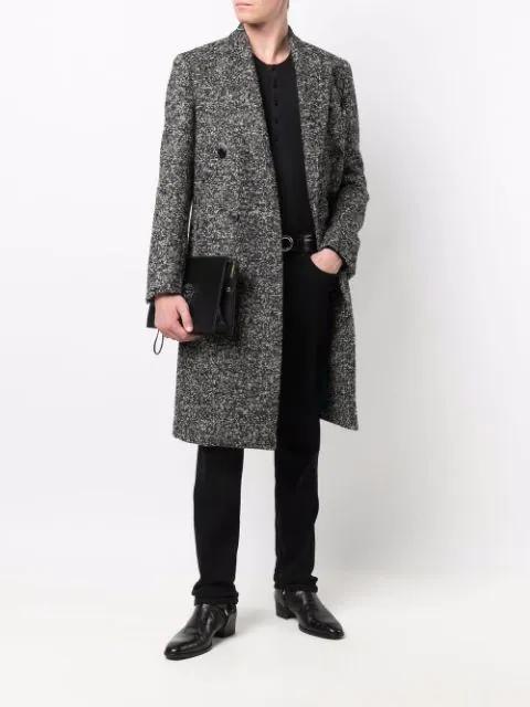 TOM FORD Cotton Stretch Rib Henley T-shirt In Black