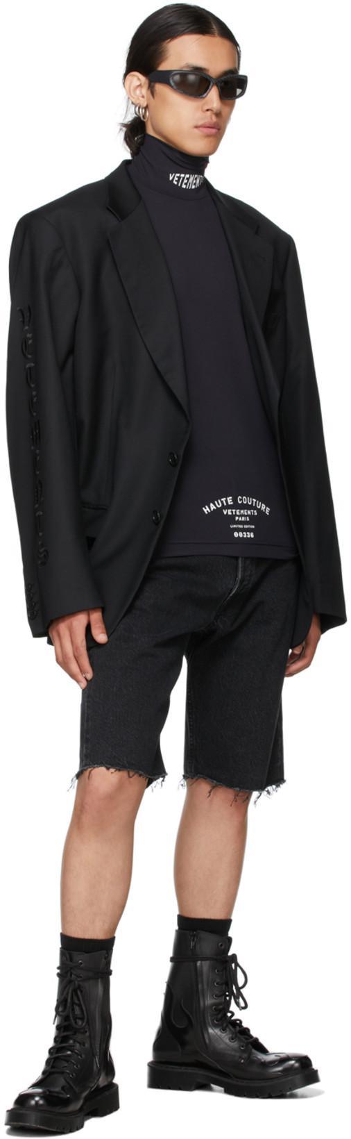 BALENCIAGA Black Swift Oval Sunglasses In 001 Black