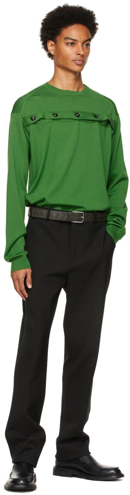 BOTTEGA VENETA Men's Intreccio Leather Belt In Brown