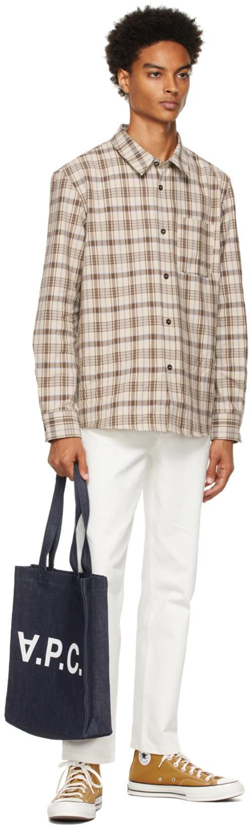 APC A.p.c. Denim Shopping Bag In Blue